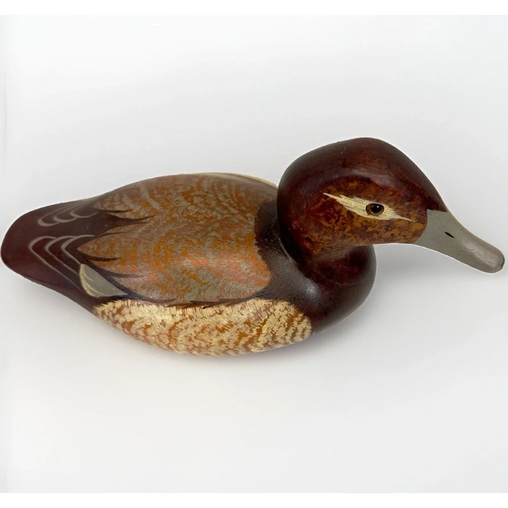 Ducks Unlimited 1984/85 Wood Duck Decoy T.J. Hooker Signed Glass Eyes #285/1500